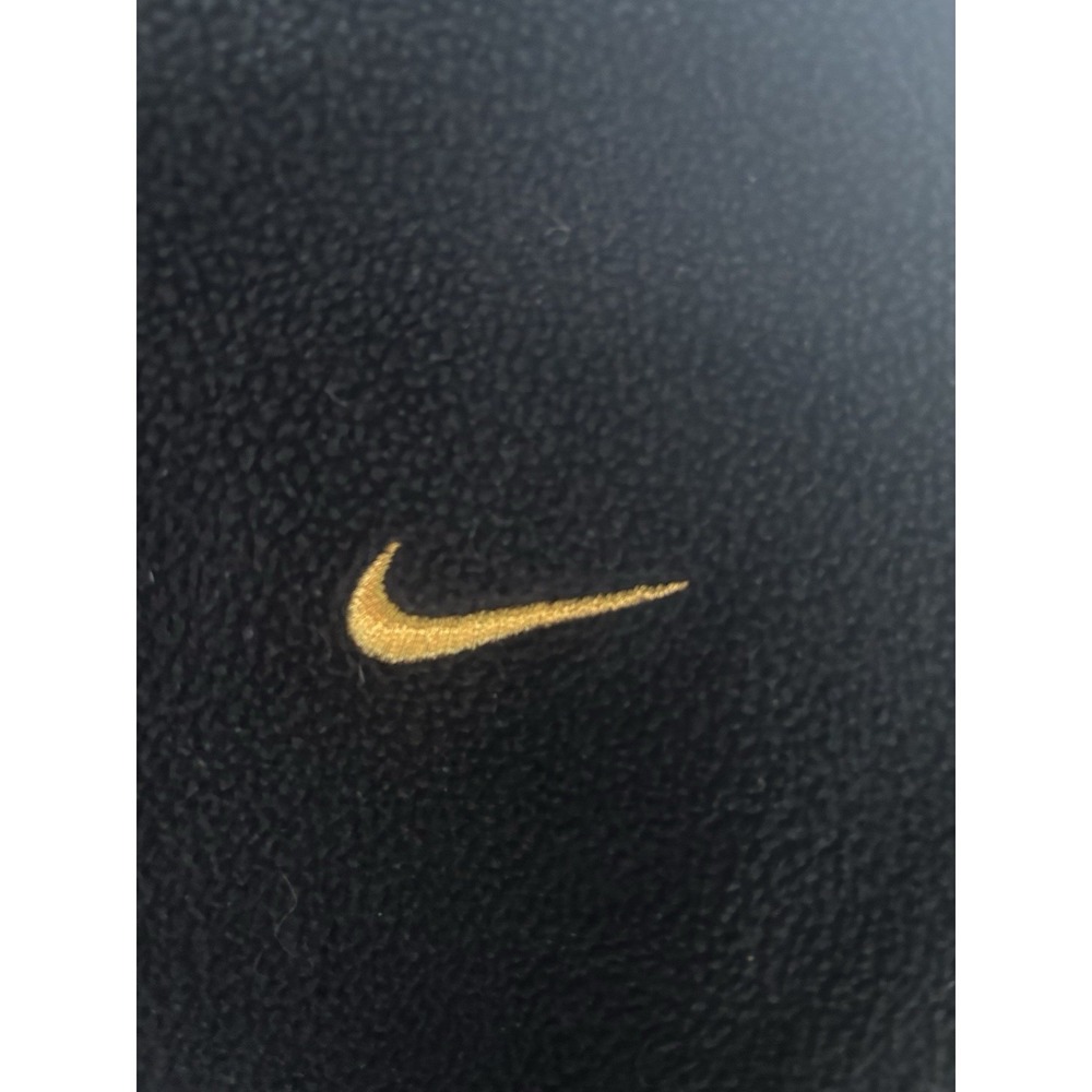 NIKE Women M Therma Icon Clash Fleece Top Gold Stitching Gold Embroidered Swooch - Picture 10 of 10